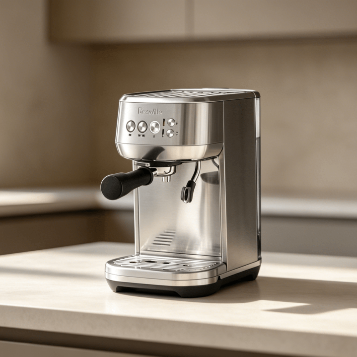 Best Beginner Espresso Machine: 4 Smart Picks 2 Best beginner espresso machine Breville Bambino Plus on kitchen counter