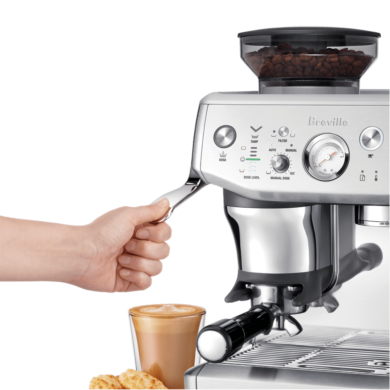 Breville Espresso Machine: Best for Beginners? 2 Breville espresso machine extraction with rich crema