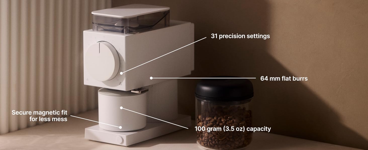 Fellow Ode Gen 2 Review: Best Brew Coffee Grinder 4 Fellow Ode Gen 2 64mm flat burrs close-up