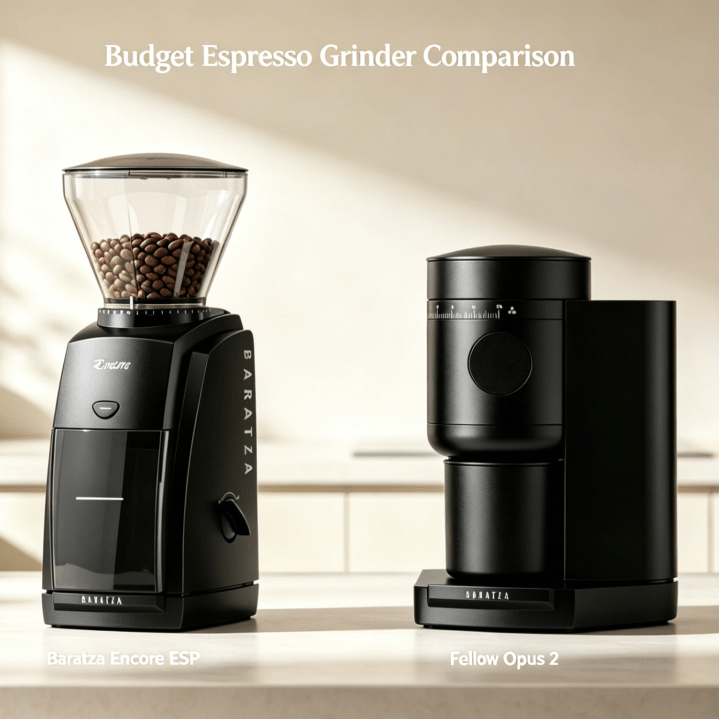 Baratza Encore ESP vs Fellow Opus 2 budget espresso grinder comparison