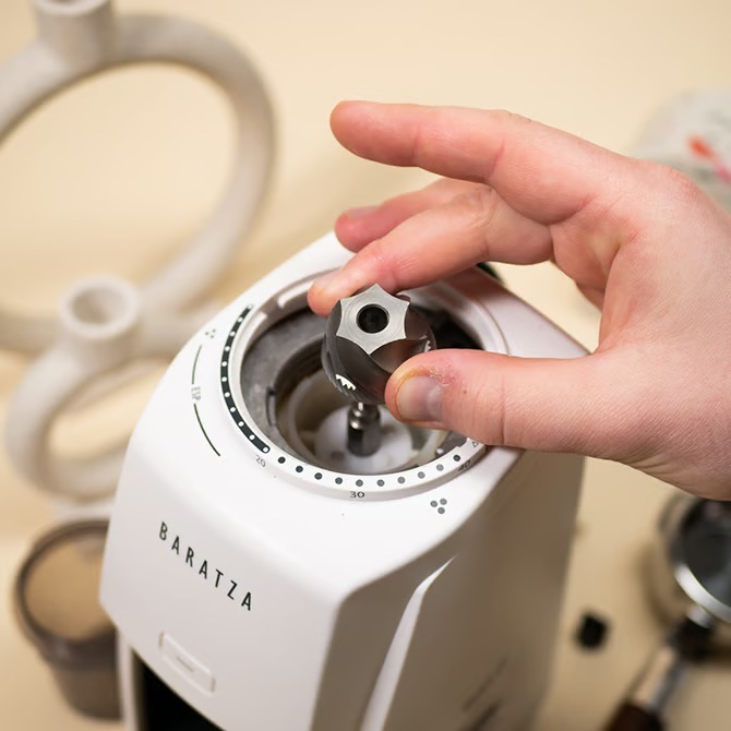 Baratza Encore ESP Review: Budget Espresso Pick? 2 Baratza Encore ESP upper burr adjustment